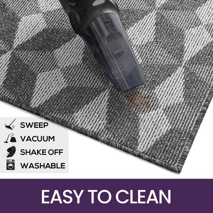 Tapete para entrada interior Dexi, capacho, 50 x 80, cinza