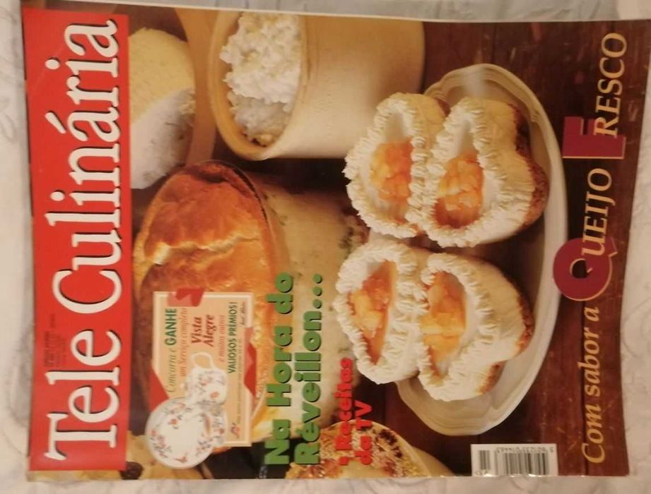 Tele Culinária e Doçaria - 8 revistas com 30 anos - 1995-98 LOTE 5