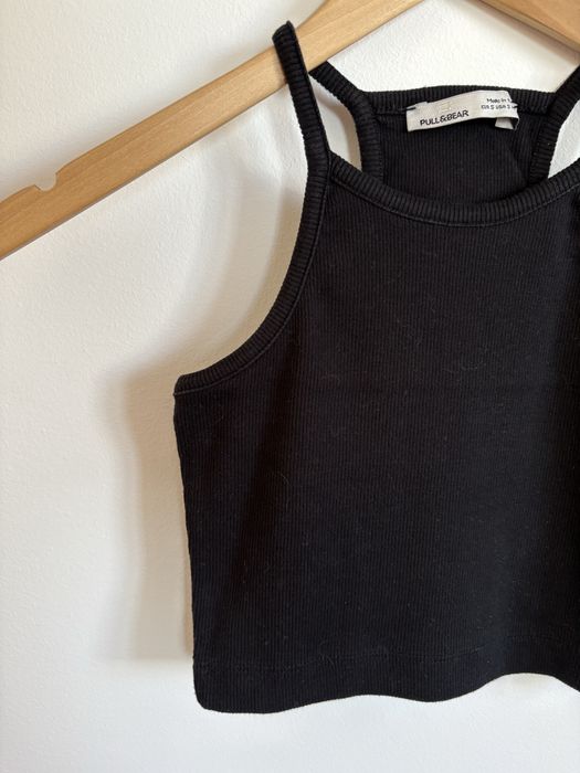 Crop top preto Pull&Bear