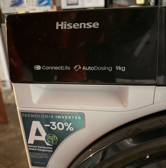 Máquina de lavar roupa  hisense 9kg autodose