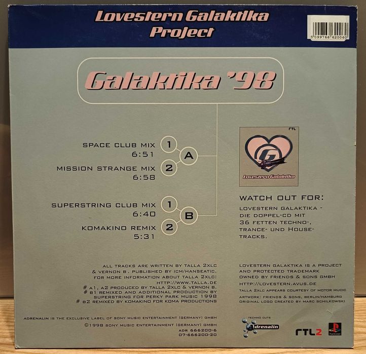Lovestern Galaktika Project – Galaktika '98 Pink Winyl Trance Klasyk