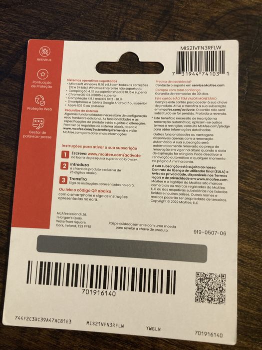 Antivírus McAfee - 3 dispositivos