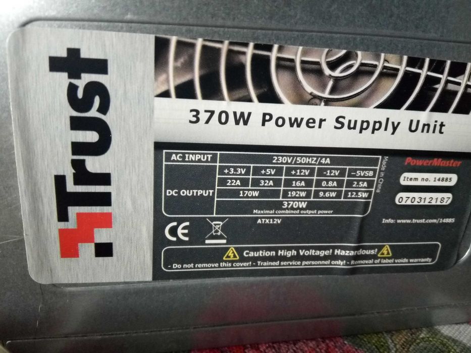Fonte de alimentação 370 watts