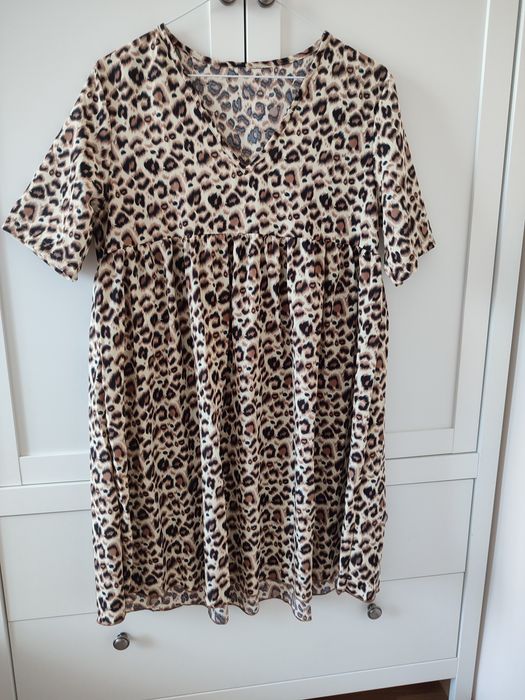 Sukienka panterka Shein babydoll S 36