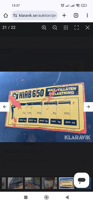 Кран маніпулятор hiab 650rw
