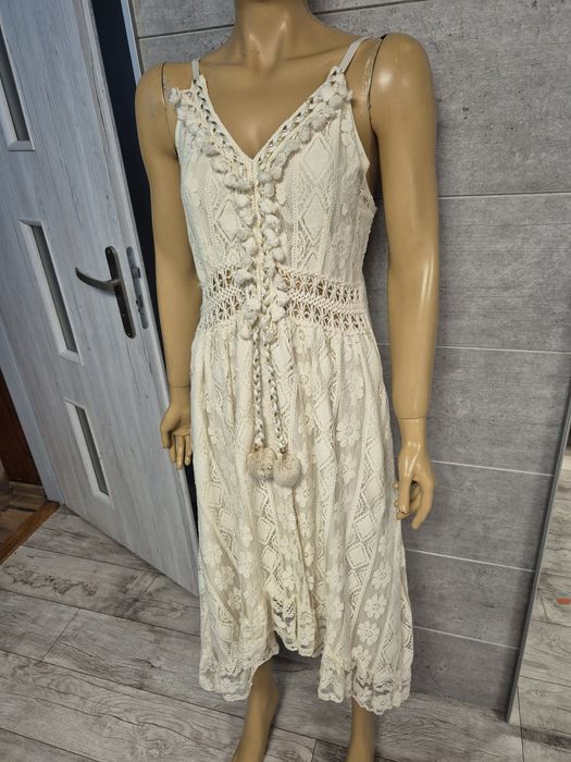 Przepiękna sukienka boho z warkoczami rozmiar 1XL