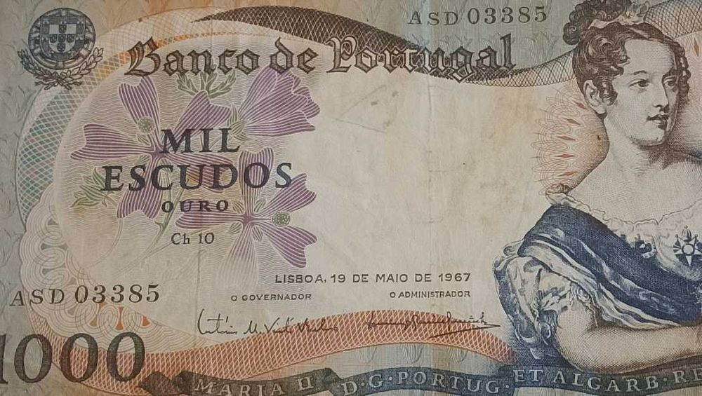 1000 Escudos 1967 Maria II ASD03385 Numero Baixo Ch10