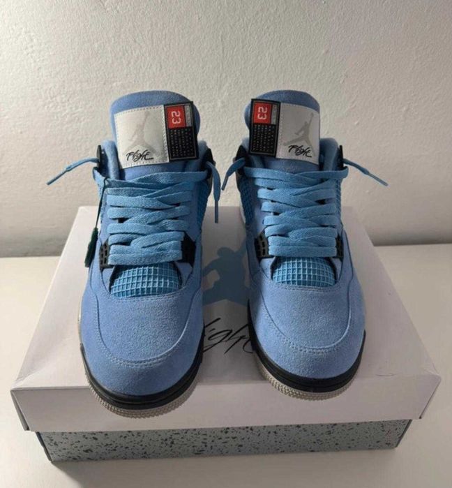 Jordan 4 blue men sneakers original shoes air jordan 4 retro