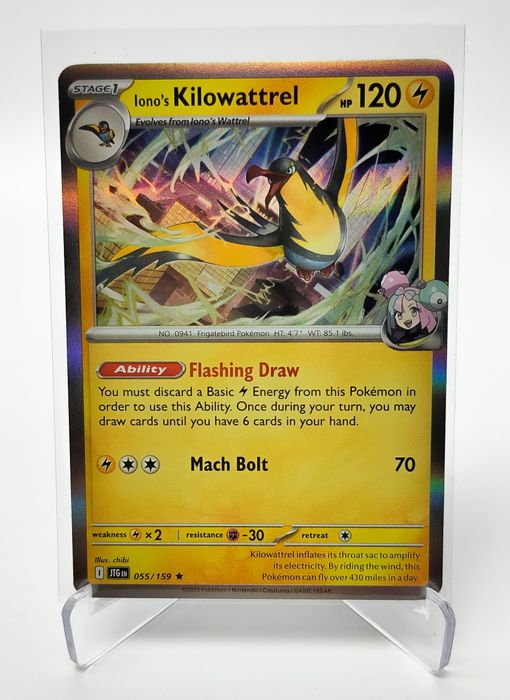 Iono's Kilowattrel 055/159 holo karta pokemon Journey Together