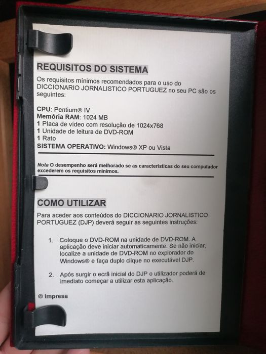 DVD Rom Diccionario Jornalistico Portuguez,António Xavier Silva Pereir