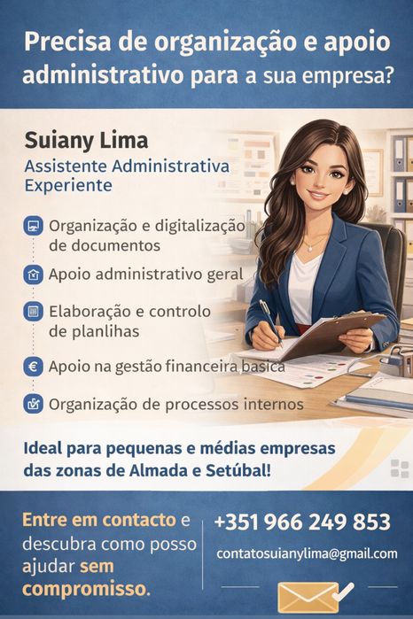 Assistente Administrativa | Organização e apoio as empresas