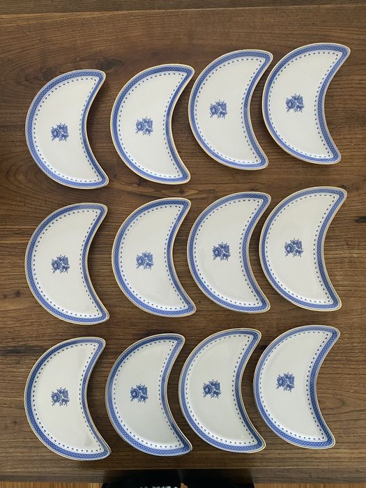 Conjunto de 12 meias luas de salada Vista Alegre - Cozinha Velha