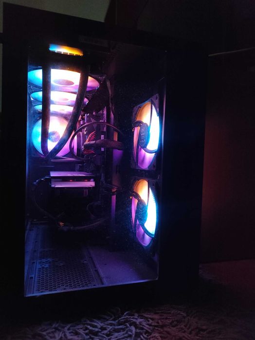 PC Gaming - RTX 2060 SUPER, i5 11400f, 16GB DDR4, H510M-E, Water Cooler + 6 Fans Static RGB, Gabinete Torre Aquarium