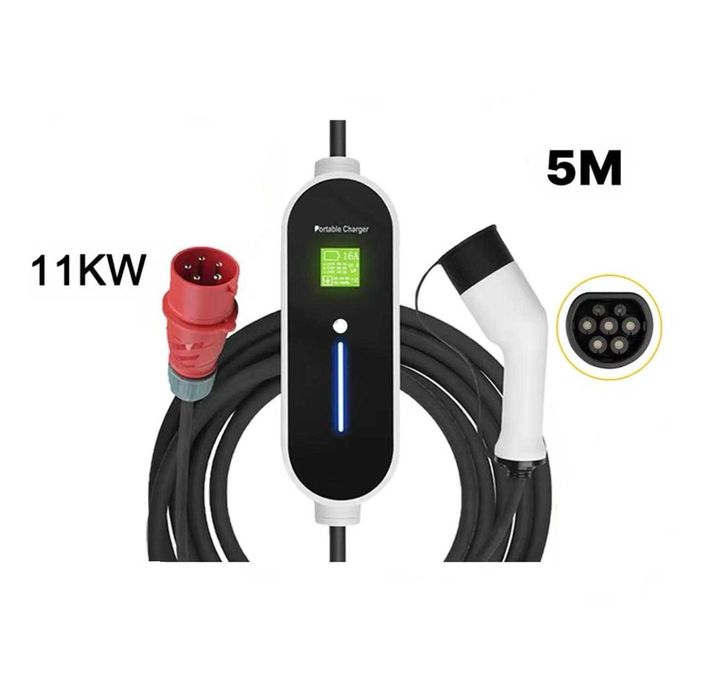 Carregador Portátil 11 kw - 16A -Tipo 2 - Eletricos e Hibridos