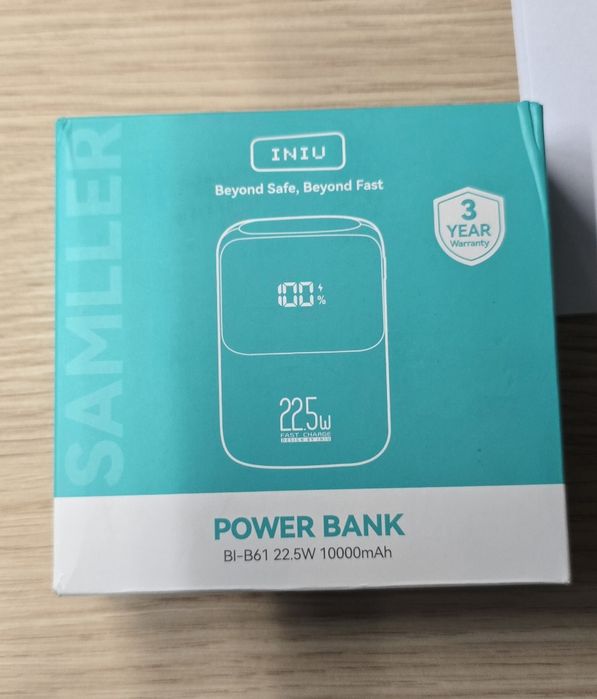 Powerbank INIU 10000mAh 22.5W Szybkie Ładowanie USB-C Wyświetlacz LED NOWY