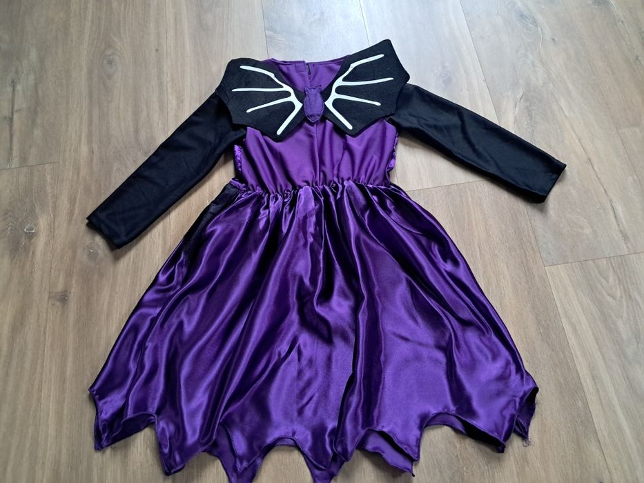 Sukienka strój przebranie 110-122 nietoperz halloween