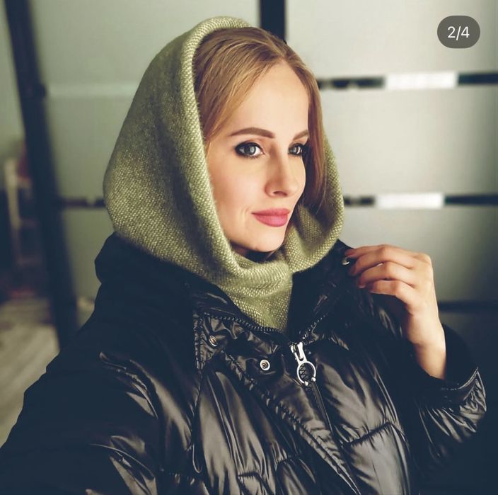 Капор сірий ангоровий