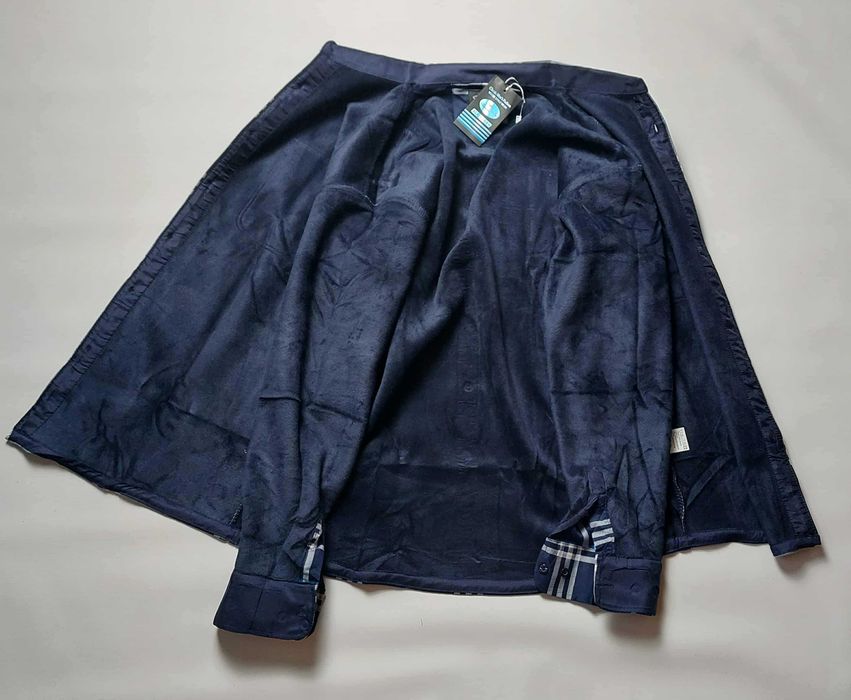 Męska koszula w kratę ciepła ocieplana polarem roz. L 41/42 Black&Fish