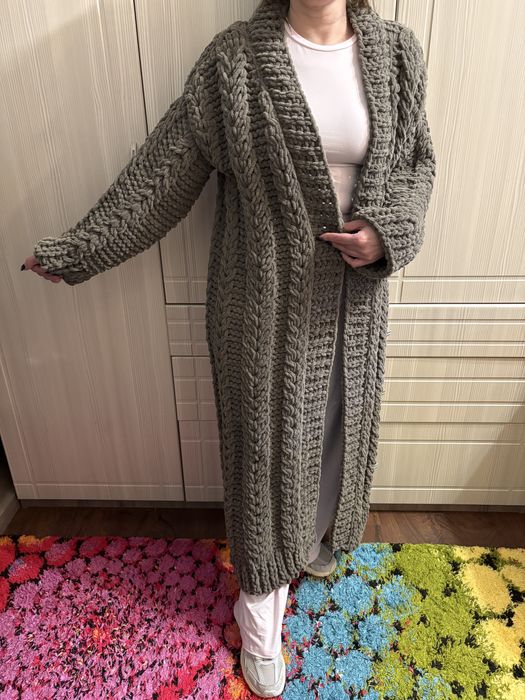 Максі кардиган handmade з Alize Puffy