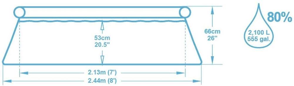 Piscina Bestway Fast Set 2.44m com filtro