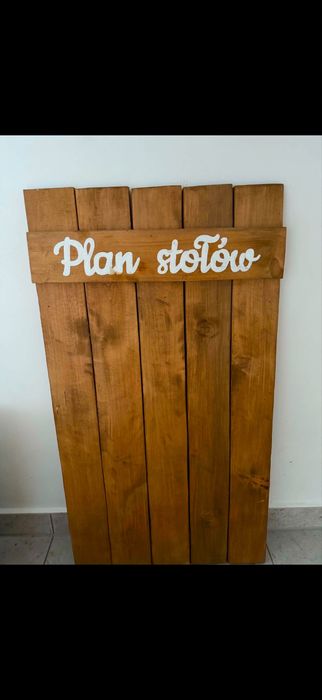 Tablica powitalna + plan stołów
