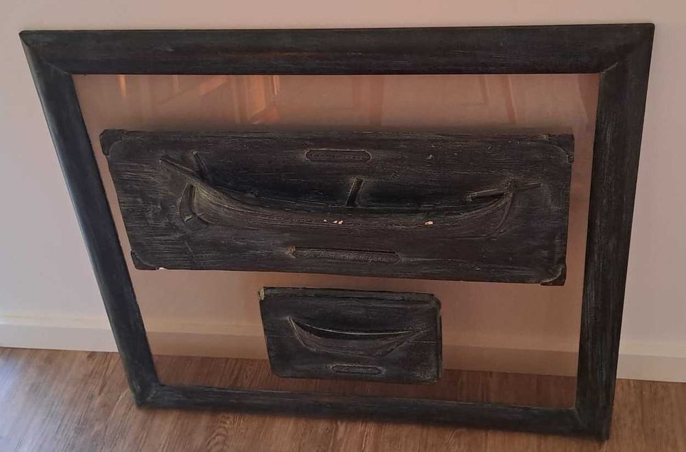 Quadro com relevo, motivos náuticos