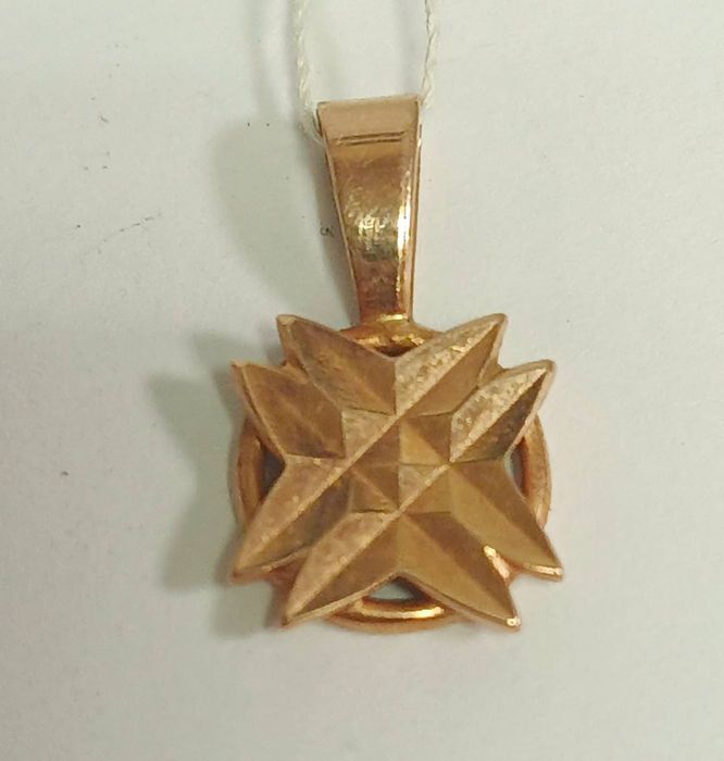 Золотая подвеска 583 пр 1.08 г СССР золотой кулон золота підвіска СРСР