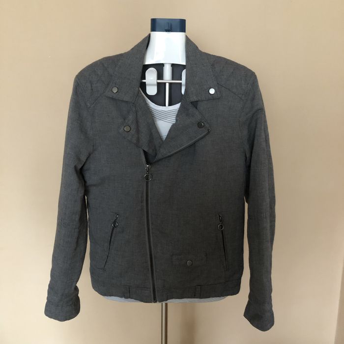 Бавовняно-Лляна Куртка Косуха Zara Man Linen Biker Jacket