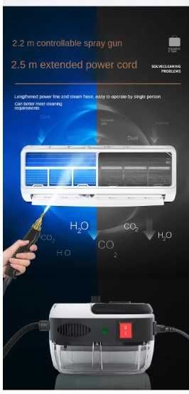 Пароочисник високого тиску для дому офісу автомобіля 2500Вт Білий