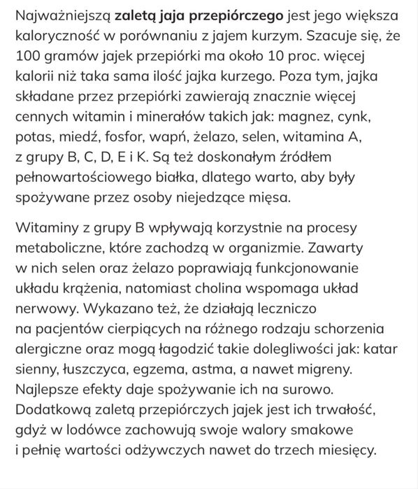 Jaja przepiórcze