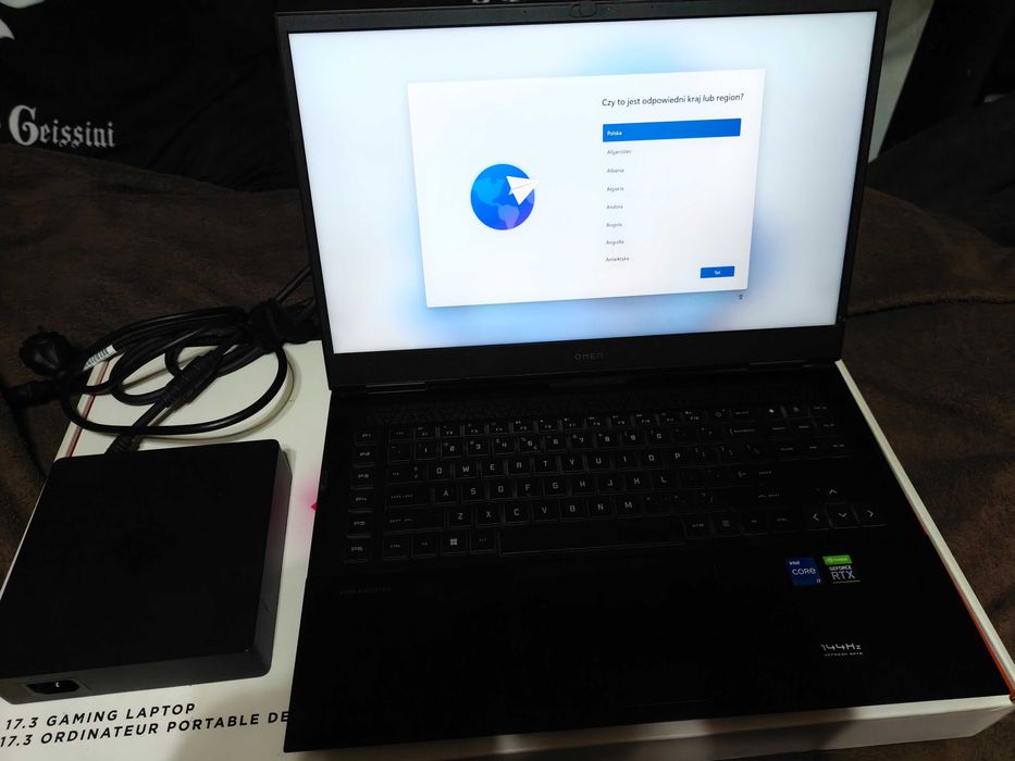 Laptop DLA GRACZY HP OMEN ck0323nw i7 512 GB SSD 32 GB RTX 3060 WIN 11