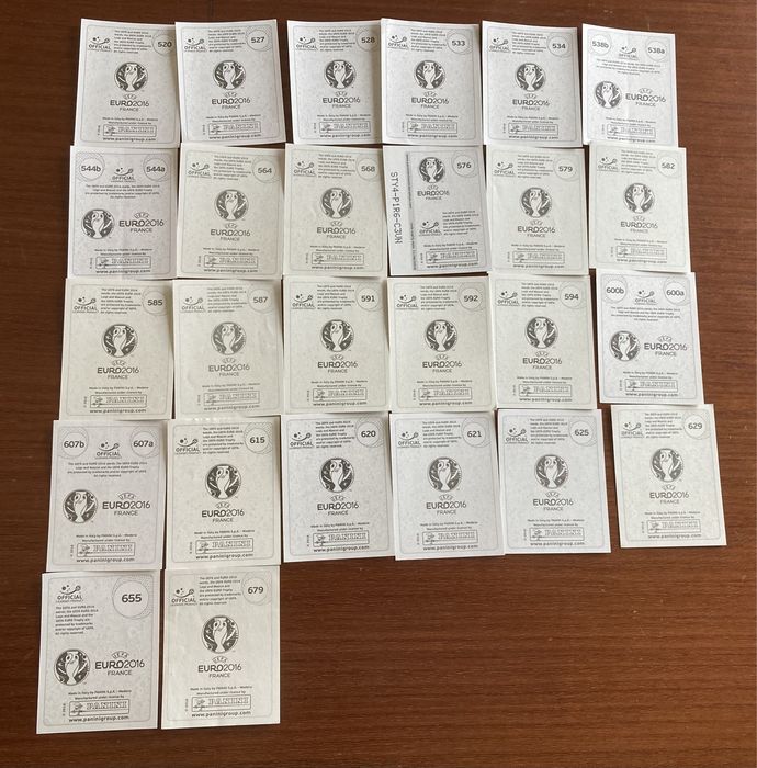 Cromos Campeonato da Europa 2016 UEFA