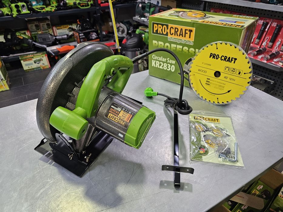 Пила дисковая ProCraft KR2830 235Диск 2830Вт 85мм Пропил Гарантия 36м.