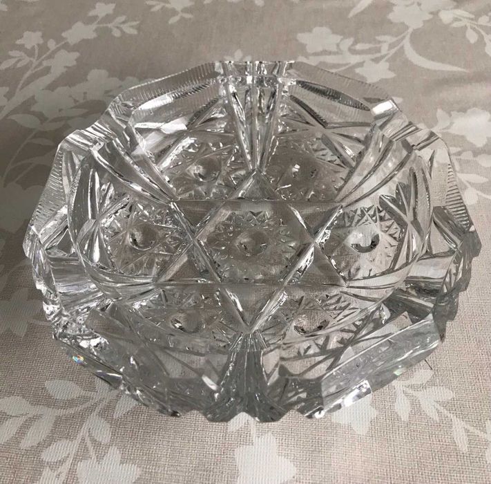 пепельница хрустальная винтаж СССР тяжелая красивая