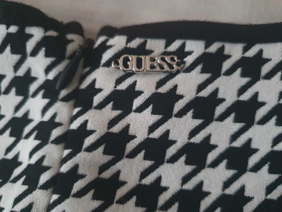 NOWA oryginalna bluzeczka Guess top topik GG pepitka t-shirt M prezent