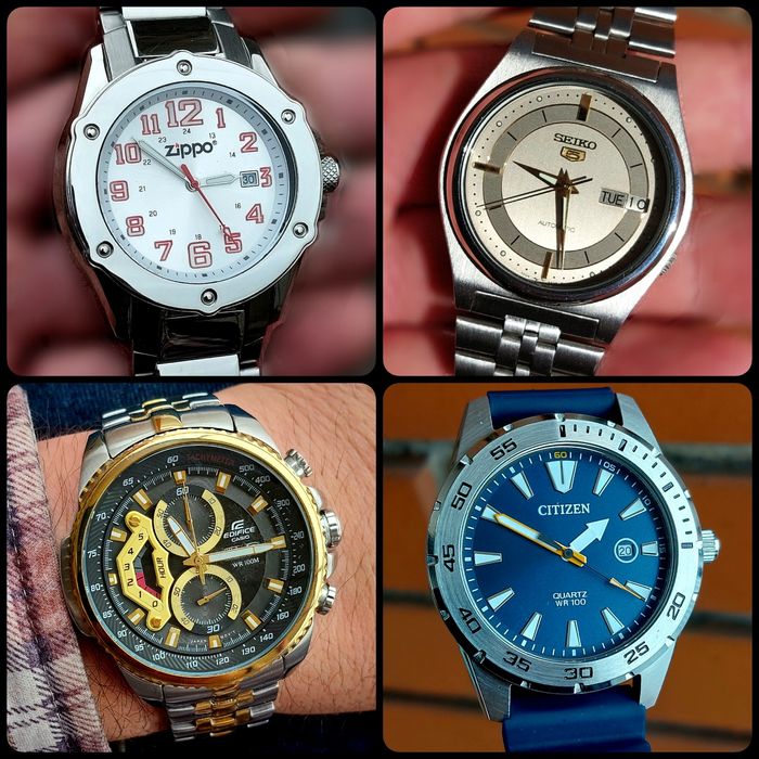 Годинник CITIZEN, механічний SEIKO 5 automatic, ZIPPO, CASIO Edifice EF-558 (оригінали)