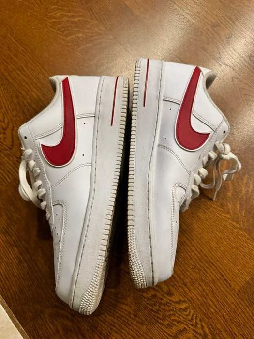 Buty Nike Air Force 1 White Red Sneakers 48.5