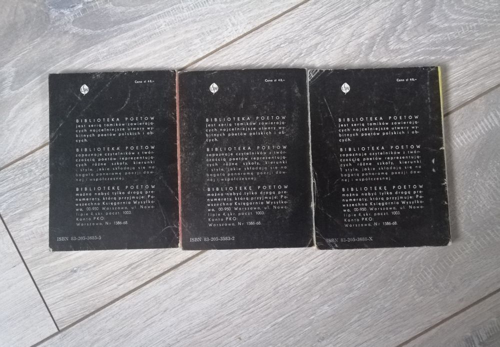 Poezje wybrane Camoes, Kubiak, Jerzyna/zestaw 3 szt.