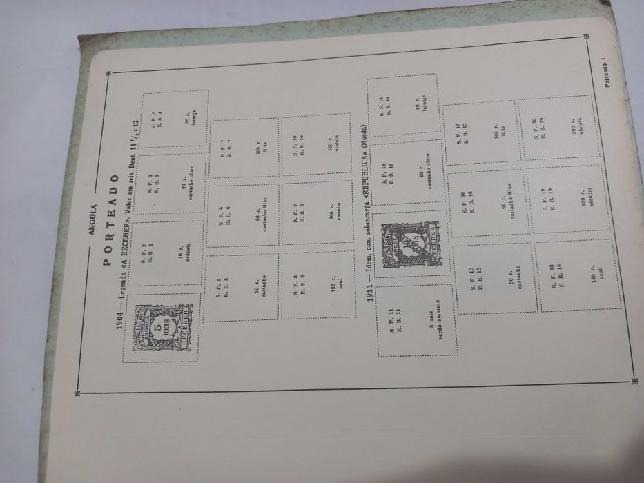 Álbum de selos Angola Domingos do Sacramento