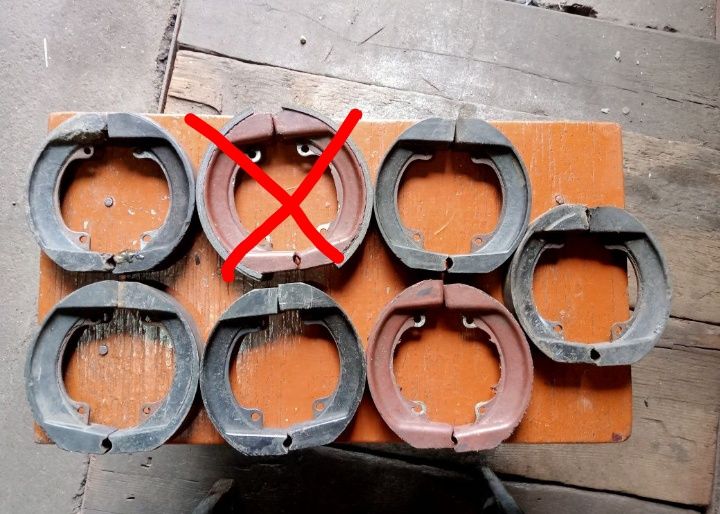 Тормозные колодки для мопеда СССР Верховина Рига Карпаты.