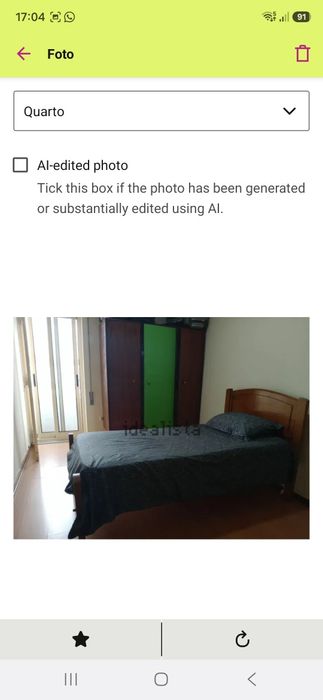 Arrendo quarto para  Solteiros(a) -Vila do  8Conde
