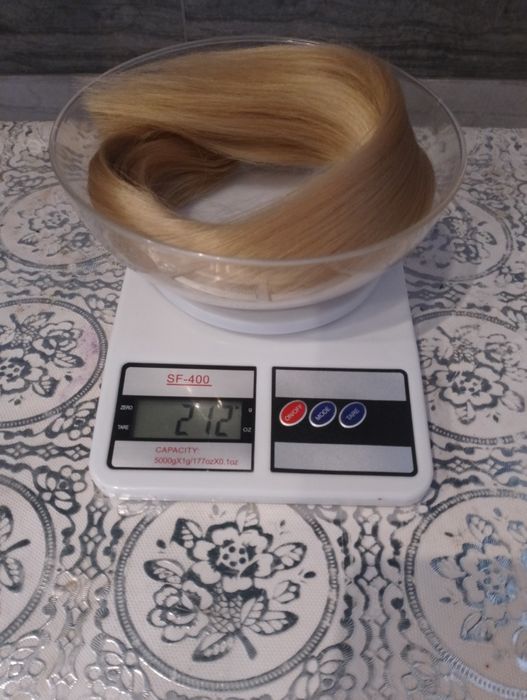 Włosy dziewicze perłowy platynowy blond 50cm