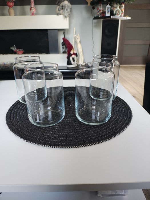 Duże ozdobne słoiki świeczniki