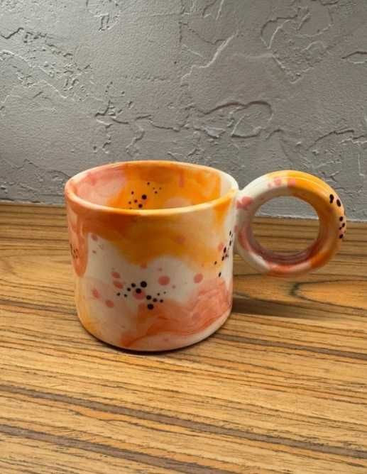 Kubek aperol aperolek Nawet Spoko handmade 400 ml