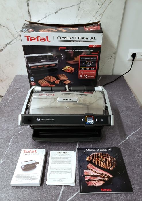 Гарантія, чек! Електрогриль TEFAL OptiGrill Elite XL гриль тефаль