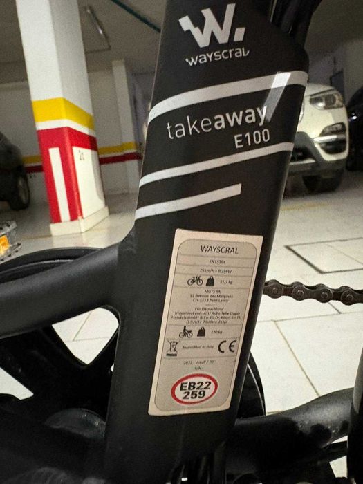 Bicicleta Elétrica Wayscral Takeaway E10 dobrável