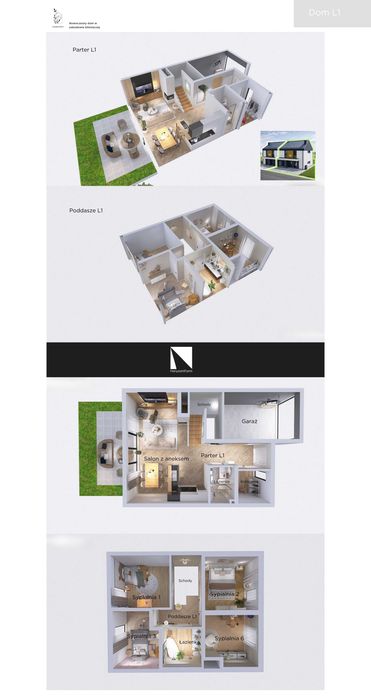 Nowoczesny bliźniak 125 m² z garażem | Dankowo k. Kwidzyna - Więcej