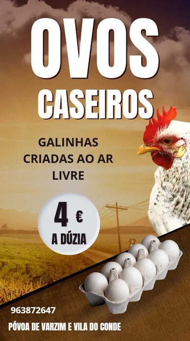 Ovos.  Caseiros.