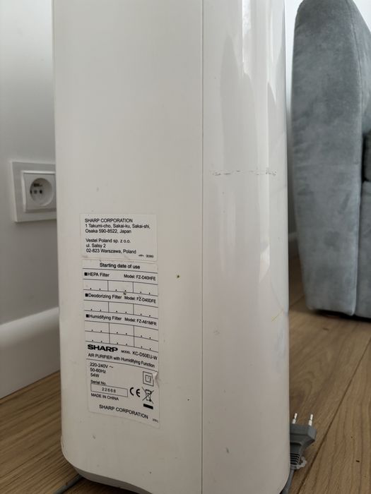 Oczyszczacz z nawilżaniem KC-D50EUW SHARP