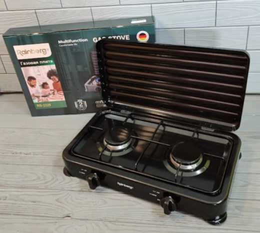 Настільна газова газовая настольная плита на дві конфорки